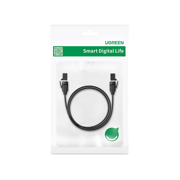 Zdjęcie produktu: Ugreen Patch Cable NW134 CAT.8 U/FTP 40 Gb/s 0,5m płaski z metalowymi wtyczkami - czarny (10979) Zdjęcie produktu: Ugreen Patch Cable NW134 CAT.8 U/FTP 40 Gb/s 0,5m płaski z metalowymi wtyczkami - czarny (10979)