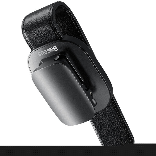 Zdjęcie produktu: Samochodowy uchwyt do okularów na klips Baseus Platinum - czarny (ACYJN-B01)