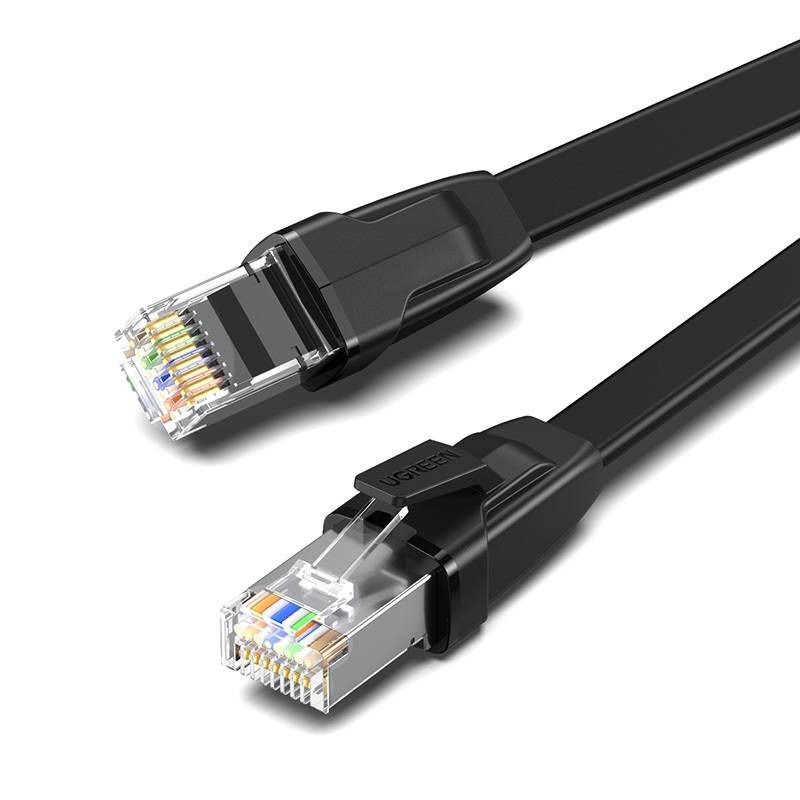 Ugreen Patch Cable NW134 CAT.8 U/FTP 40 Gb/s 5m płaski z metalowymi wtyczkami - czarny (10983)