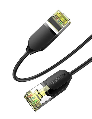 Miniatura produktu: Ugreen Patch Cable NW149 CAT.7 F/FTP 10 Gb/s 1m okrągły - czarny (80415)