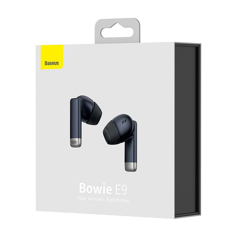 Słuchawki bezprzewodowe TWS Baseus Bowie E9, ładowanie indukcyjne, Bluetooth 5.3 - czarne (NGTW120001)