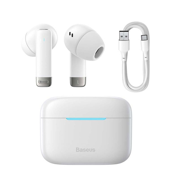 Zdjęcie produktu: Słuchawki bezprzewodowe TWS Baseus Bowie E9, ładowanie indukcyjne, Bluetooth 5.3 - białe (NGTW120002)