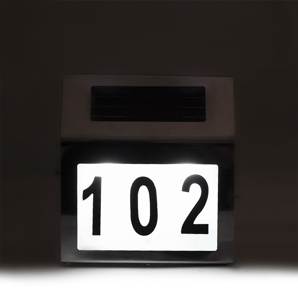 Lampa solarna LED Maclean, z numerem domu, MCE172