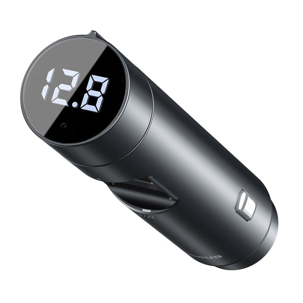 Zdjęcie produktu: Transmiter FM Baseus Energy Column, Bluetooth 5.0, 2x USB, 18W - szary (CCNLZ-C0G) Zdjęcie produktu: Transmiter FM Baseus Energy Column, Bluetooth 5.0, 2x USB, 18W - szary (CCNLZ-C0G)