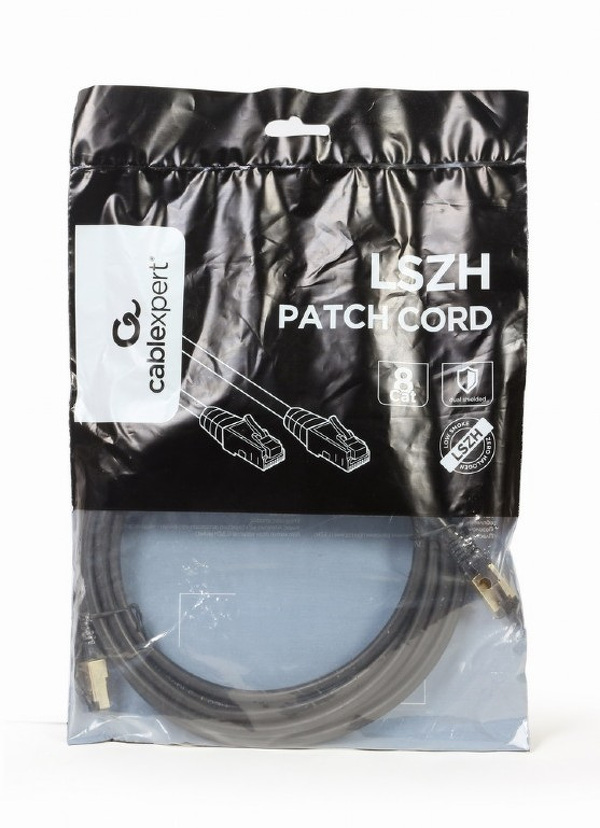 Zdjęcie produktu: Patch Cable (Patchcord) - kabel sieciowy ethernet RJ45 S/FTP LSZH 10m kat.8 Czarny Zdjęcie produktu: Patch Cable (Patchcord) - kabel sieciowy ethernet RJ45 S/FTP LSZH 10m kat.8 Czarny