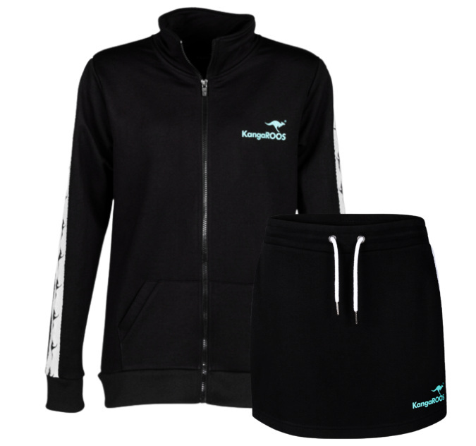 KangaROOS zestaw sportowy czarna spódnica i czarna bluza rozmiar M