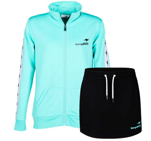 Zdjęcie produktu: KangaROOS zestaw sportowy czarna spódnica i zielona bluza rozmiar S