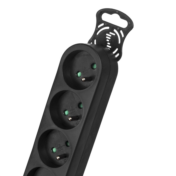Zdjęcie produktu: Listwa zasilająca Maclean, przedłużacz 5 gniazd, z wyłącznikiem, czarny, 2300W, 3m, MCE184