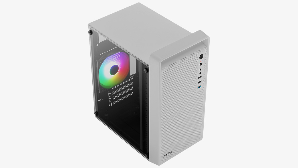 Aerocool PGS CS-109-G-WT-V1 FRGB biała