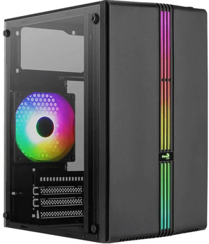 Miniatura produktu: Obudowa Aerocool PGS EVO MINI-G-BK-v1 RGB Mini ATX Czarna Miniatura produktu: Obudowa Aerocool PGS EVO MINI-G-BK-v1 RGB Mini ATX Czarna