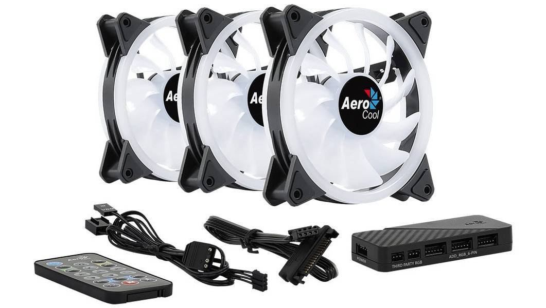 Zdjęcie produktu: Aerocool PGS DUO 12 PRO ARGB 3x120mm z hubem