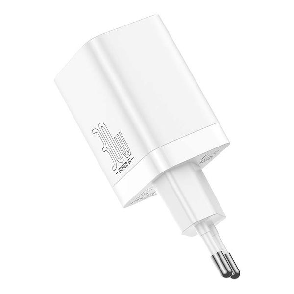 Zdjęcie produktu: Ładowarka sieciowa Baseus Super Si Pro Quick Charger USB + USB TYP-C 30W - biała (CCSUPP-E02)