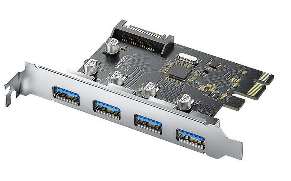 Zdjęcie produktu: Adapter UGREEN PCIe do 4x USB-A 3.0 (30716)