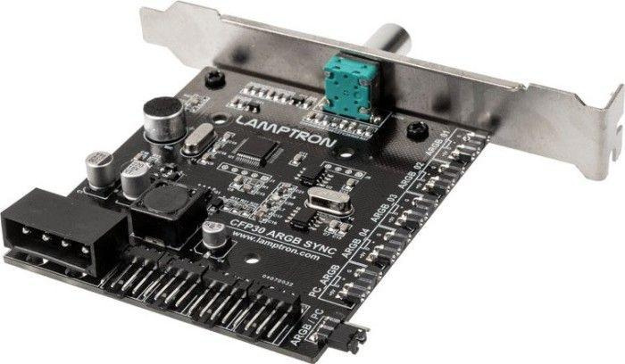Lamptron CFP30 ARGB Sync kontroler wentylatorów i oświetlenia ARGB na PCI, srebrny Lamptron CFP30 ARGB Sync kontroler wentylatorów i oświetlenia ARGB na PCI, srebrny