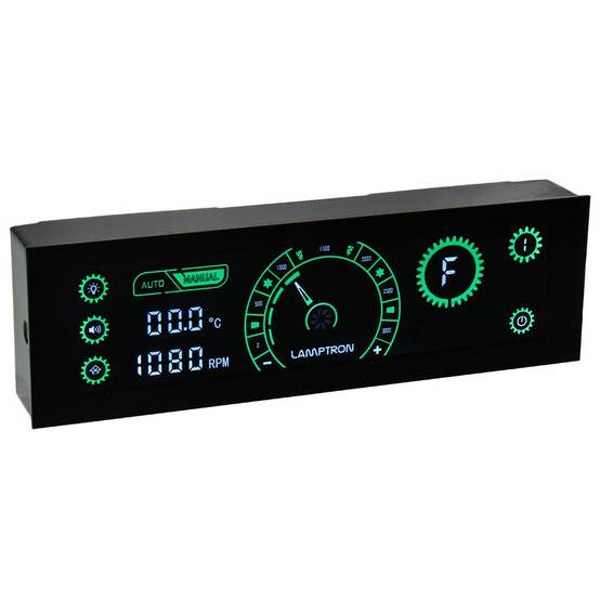 Zdjęcie produktu: Lamptron CR430 kontroler wentylatorów i oświetlenia LED, czarny/zielony Zdjęcie produktu: Lamptron CR430 kontroler wentylatorów i oświetlenia LED, czarny/zielony