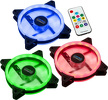 Miniatura zdjęcia: Wentylatory Lamptron Nova RGB-LED-Dual-Ring 120mm z kontrolerem (zestaw 3szt)