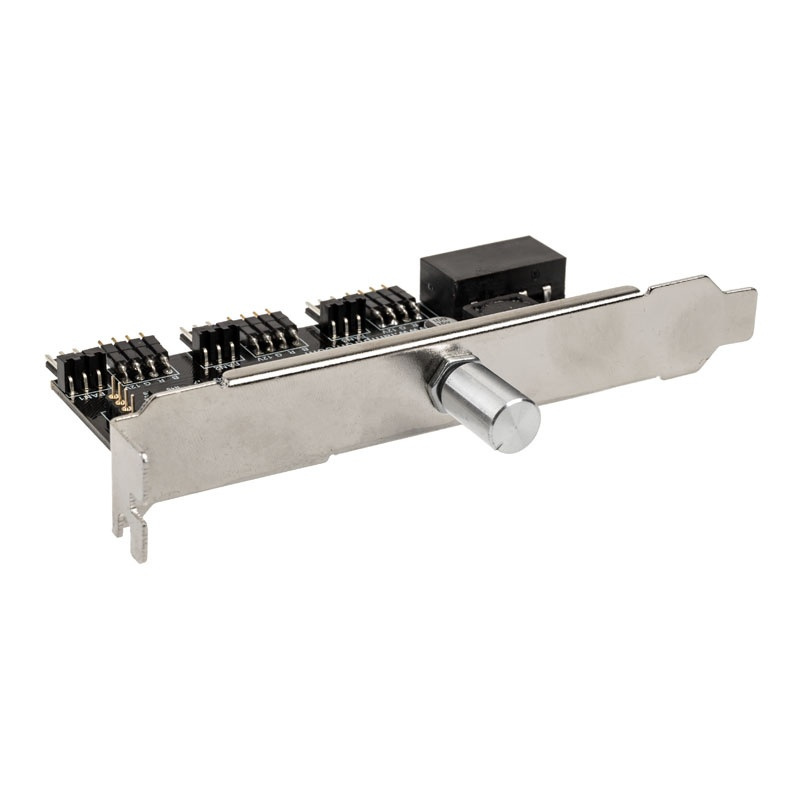 Lamptron CFM36 kontroler wentylatorów i oświetlenia RGB 12V 4-pin na slot PCI, srebrny Lamptron CFM36 kontroler wentylatorów i oświetlenia RGB 12V 4-pin na slot PCI, srebrny