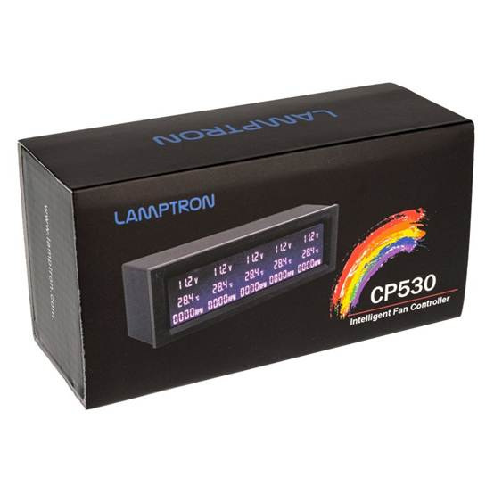 Lamptron CP530 automatyczny kontroler 5 wentylatorów RGB, na podstwie czujnika temperatury, czarny