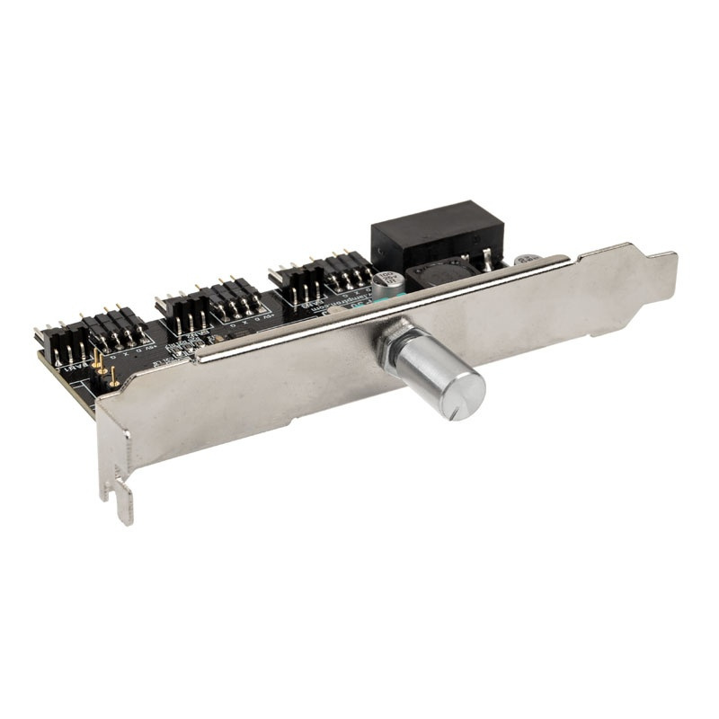Lamptron CFP30 kontroler wentylatorów i oświetlenia RGB 12V 4-pin na slot PCI, srebrny Lamptron CFP30 kontroler wentylatorów i oświetlenia RGB 12V 4-pin na slot PCI, srebrny
