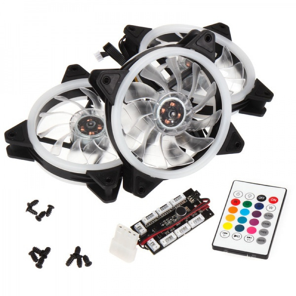 Zdjęcie produktu: Wentylatory Lamptron Nova Music RGB LED 120mm z kontrolerem (zestaw 3 szt)