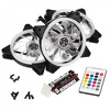 Miniatura zdjęcia: Wentylatory Lamptron Nova Music RGB LED 120mm z kontrolerem (zestaw 3 szt)