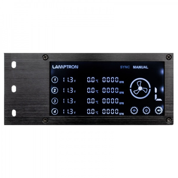 Zdjęcie produktu: Sterownik Lamptron RW460 do chłodzenia cieczą, wentylatorów PWM, oświetlenia RGB i ARGB z wyświetlaczem, czarny