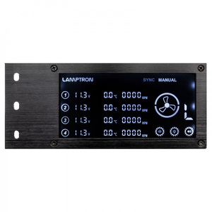 Miniatura produktu: Sterownik Lamptron RW460 do chłodzenia cieczą, wentylatorów PWM, oświetlenia RGB i ARGB z wyświetlaczem, czarny