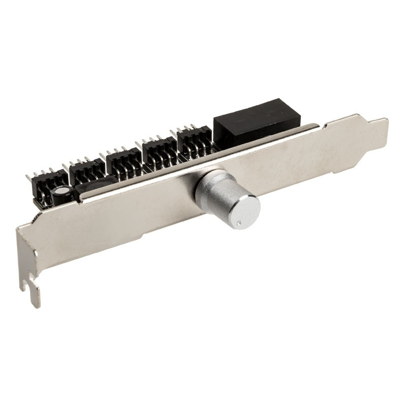 Lamptron CP120 V2 kontroler wentylatorów na śledziu zatoki PCI, srebrny