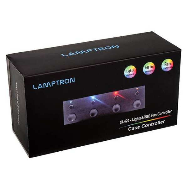 Zdjęcie produktu: Lamptron CL420 kontroler oświetlenia RGB i wentylatorów 5,25" czarny