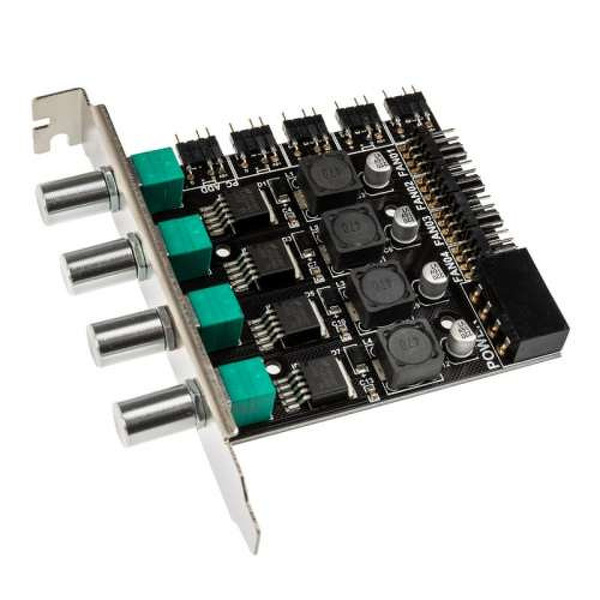 Zdjęcie produktu: Kontroler wentylatorów Lamptron CP436 4 kanały, do slotu PCI, srebrny Zdjęcie produktu: Kontroler wentylatorów Lamptron CP436 4 kanały, do slotu PCI, srebrny