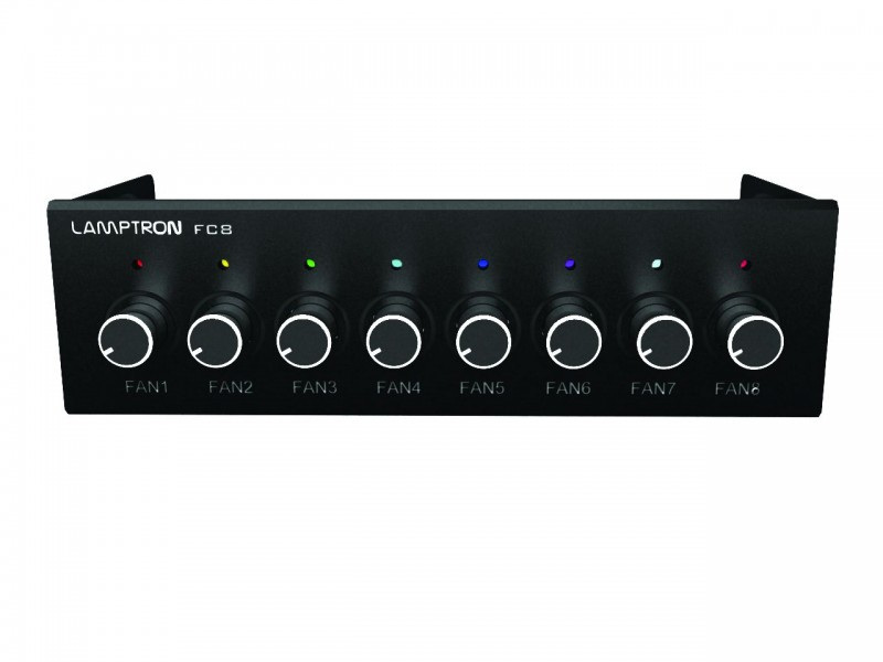Kontroler wentylatorów Lamptron FC8 Fan do zatoki 5.25", czarny