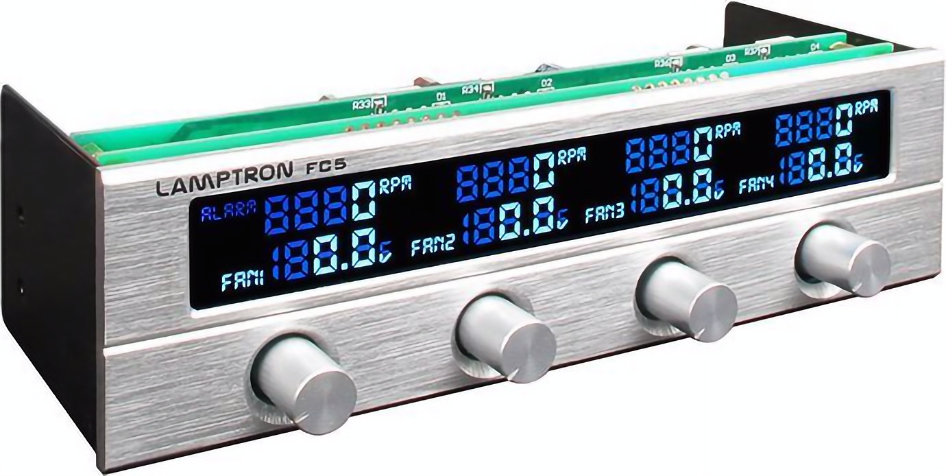 Lamptron FC5 V2 kontroler wentylatorów do zatoki 5.25", srebrny