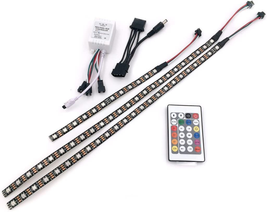 Zestaw taśm LED Lamptron FlexLight Multi ARGB 5V 3-pin (2x 24LED, 1x 12LED), pilot na podczerwień