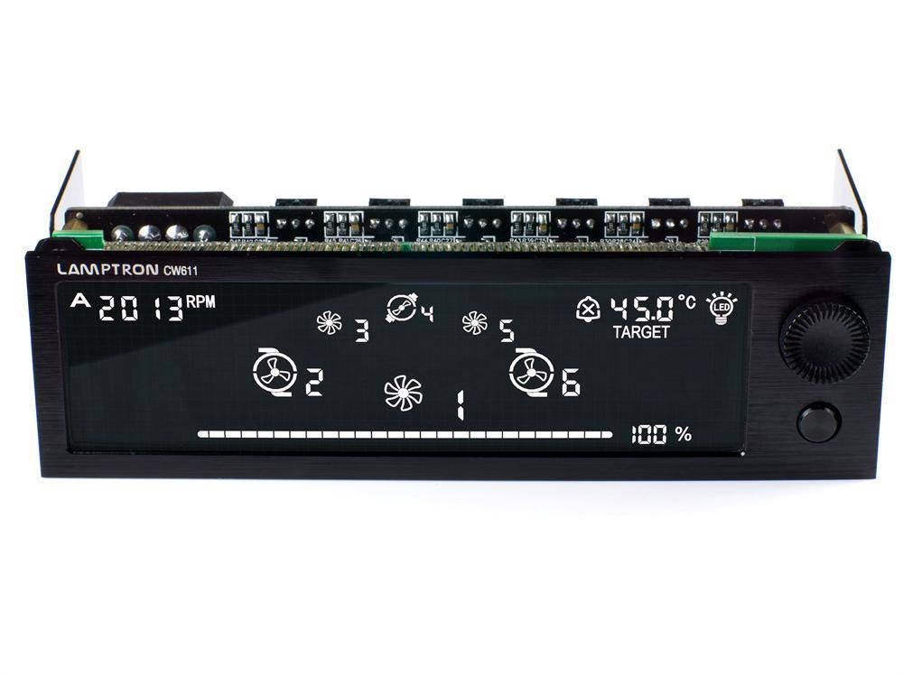 Lamptron CW611 kontroller chłodzenia cieczą, czarny
