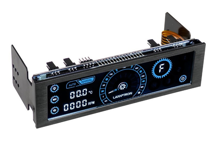 Zdjęcie produktu: Lamptron CM430 kontroler wentylatorów PWM, czarny/niebieski