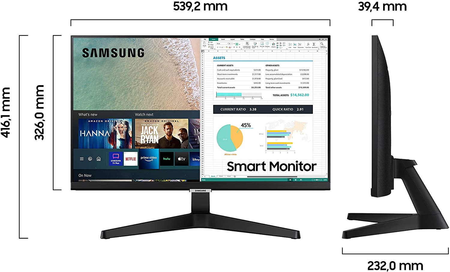 Monitor Samsung 24" FHD IPS głośniki