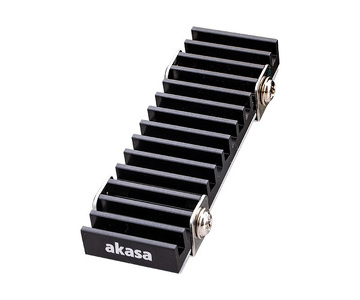 Miniatura produktu: Chłodzenie Akasa Gecko PRO dla dysków M.2 2280 aluminiowy radiator SSD (A-M2HS02-BK)
