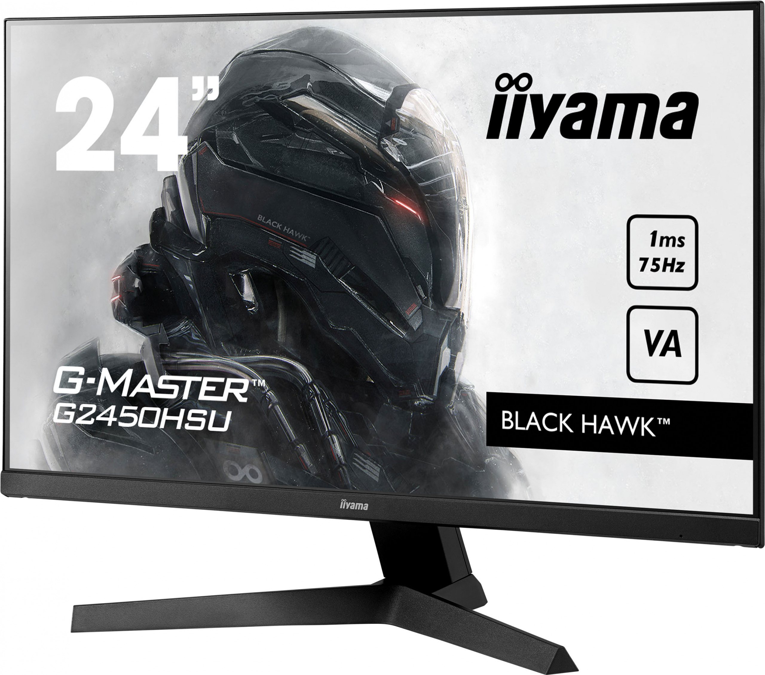 iiyama G-Master G2450HSU-B1 Black Hawk 24" FHD VA 75Hz 1ms FreeSync - z gwarancją iiyama 3 lata - zero martwych pikseli 30 dni