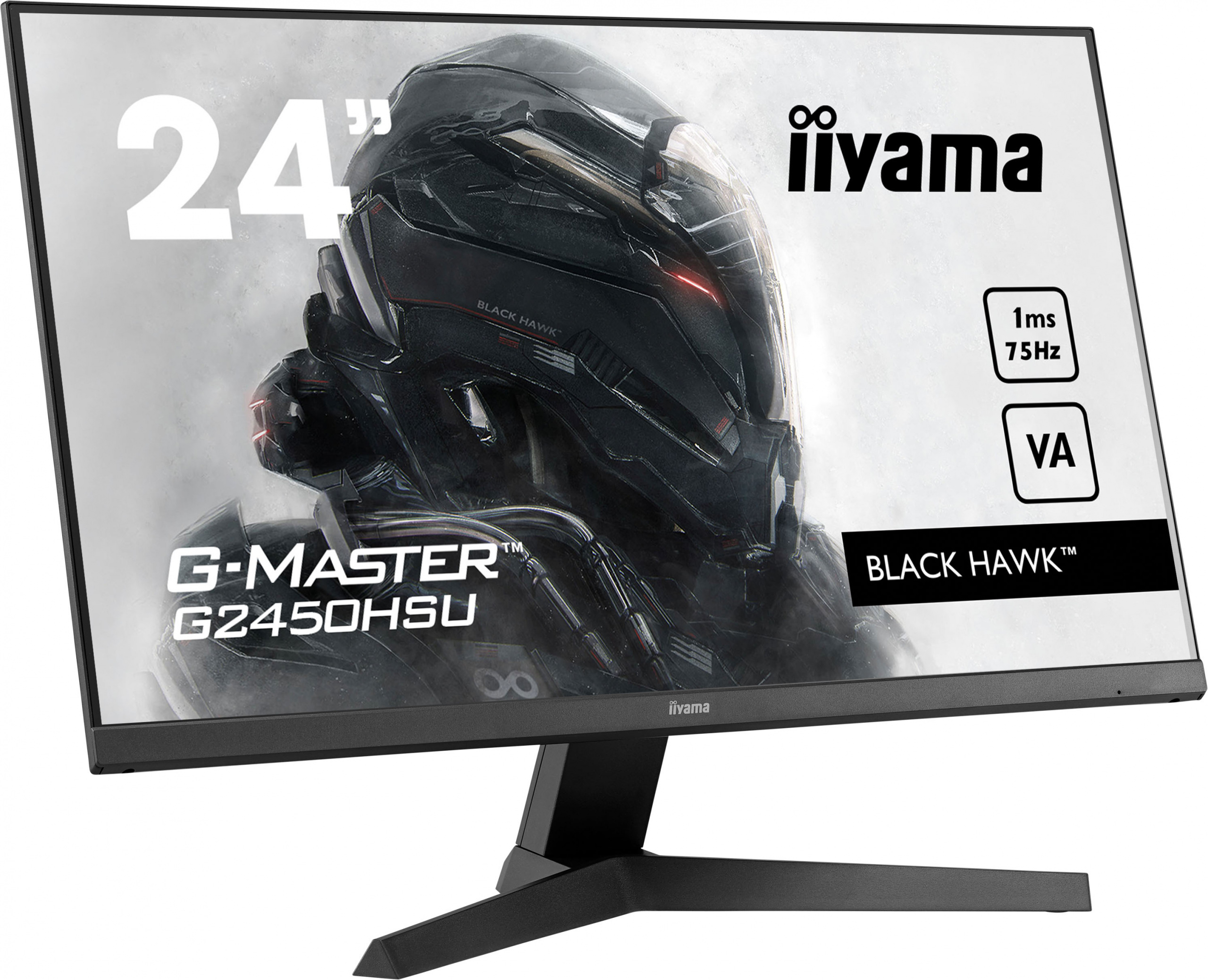 iiyama G-Master G2450HSU-B1 Black Hawk 24" FHD VA 75Hz 1ms FreeSync - z gwarancją iiyama 3 lata - zero martwych pikseli 30 dni