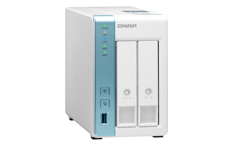 Serwer plików QNAP TS-231P3-2G rozbudowany do 4G 2-Bay,SATA 6Gbps, Annapurna Alpine 314 4-core 1.7GHz, 4GB DDR3, 1x2,5GbE LAN, 1xGbE LAN, USB 3.2x3