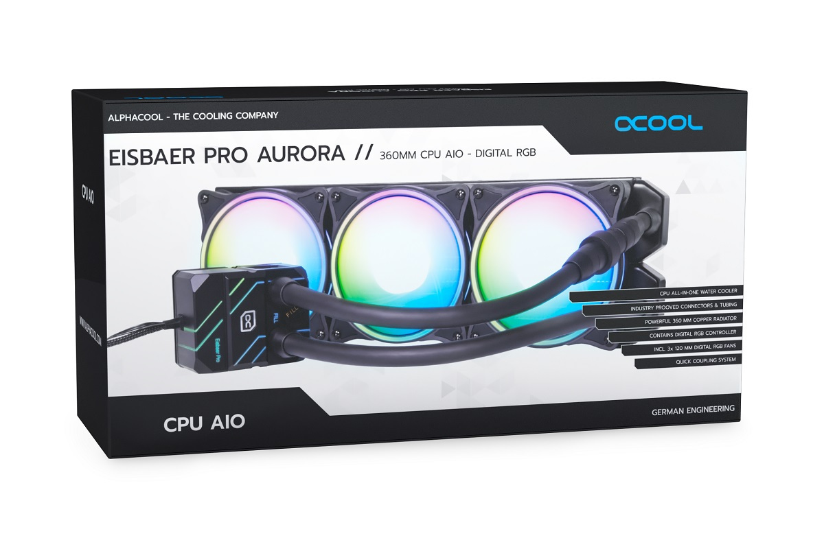 Chłodzenie wodne AiO Alphacool Eisbaer Pro Aurora 360 CPU
