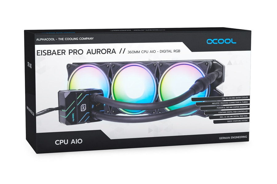 Zdjęcie produktu: Chłodzenie wodne AiO Alphacool Eisbaer Pro Aurora 360 CPU