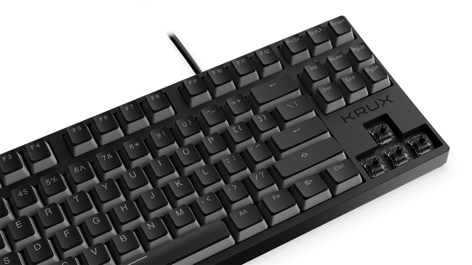 Klawiatura gamingowa Krux Atax RGB Pudding Outemu Black, mechaniczna Klawiatura gamingowa Krux Atax RGB Pudding Outemu Black, mechaniczna