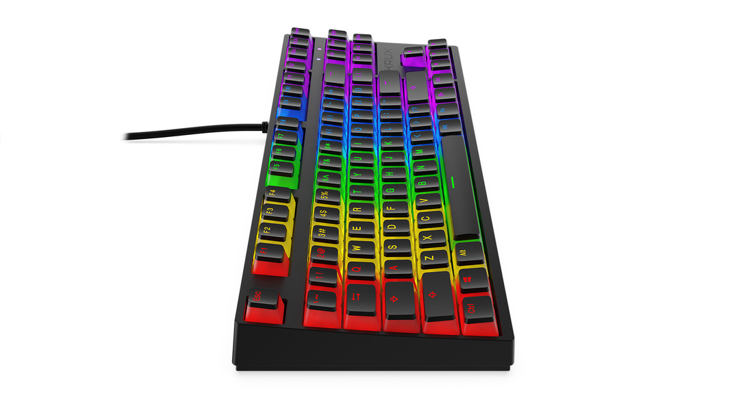 Zdjęcie produktu: Klawiatura gamingowa Krux Atax RGB Pudding Outemu Black, mechaniczna Zdjęcie produktu: Klawiatura gamingowa Krux Atax RGB Pudding Outemu Black, mechaniczna