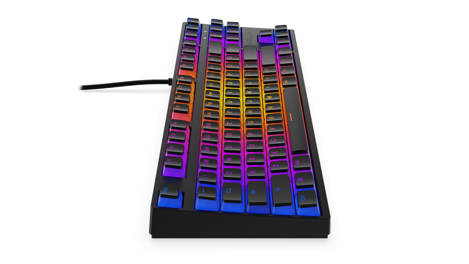 Klawiatura gamingowa Krux Atax PRO RGB Pudding Outemu Black, mechaniczna