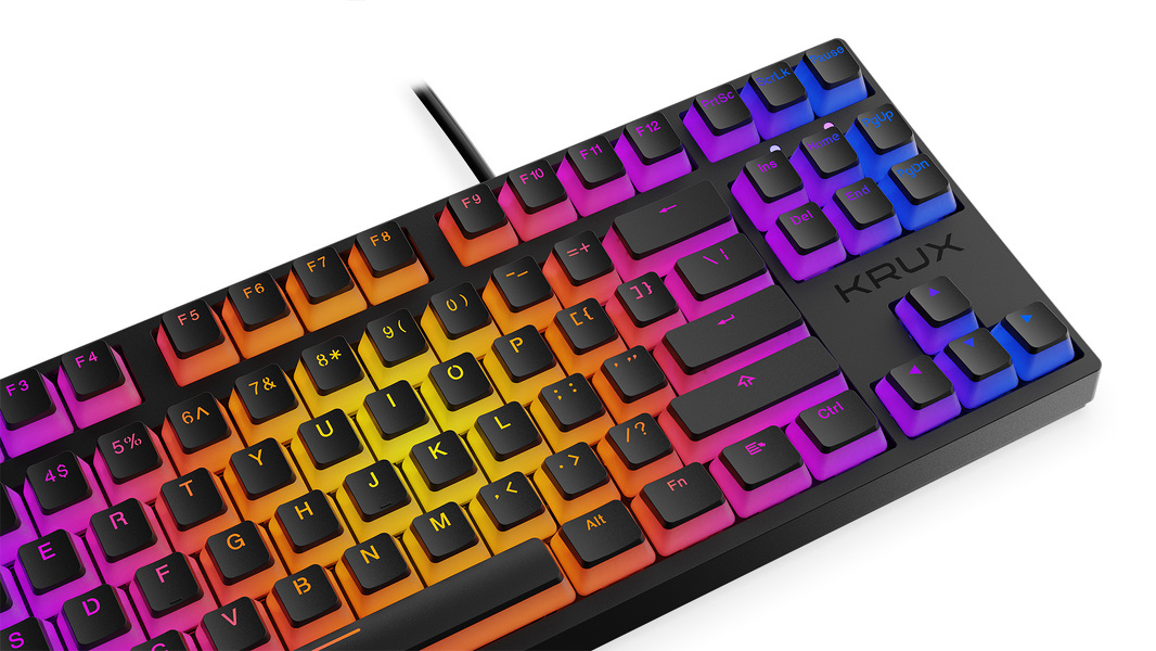 Zdjęcie produktu: Klawiatura gamingowa Krux Atax PRO RGB Pudding Outemu Black, mechaniczna