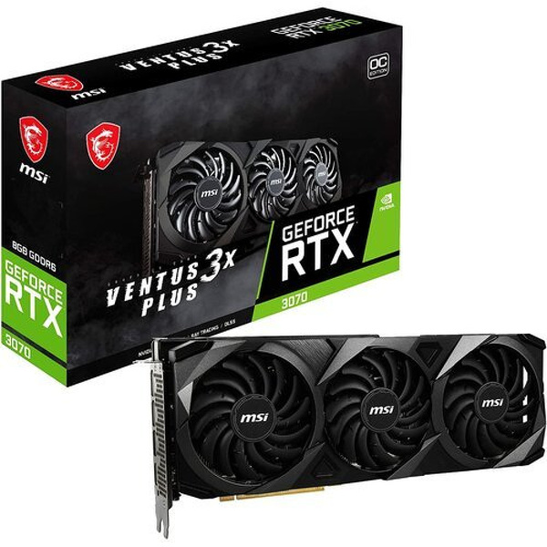 Zdjęcie produktu: MSI GeForce RTX 3070 VENTUS 3X PLUS 8GB OC LHR GDDR6 Zdjęcie produktu: MSI GeForce RTX 3070 VENTUS 3X PLUS 8GB OC LHR GDDR6