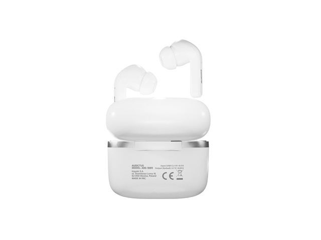 Słuchawki Audictus Dopamine TWS ANC, bezprzewowe z mikrofonem białe Słuchawki Audictus Dopamine TWS ANC, bezprzewowe z mikrofonem białe