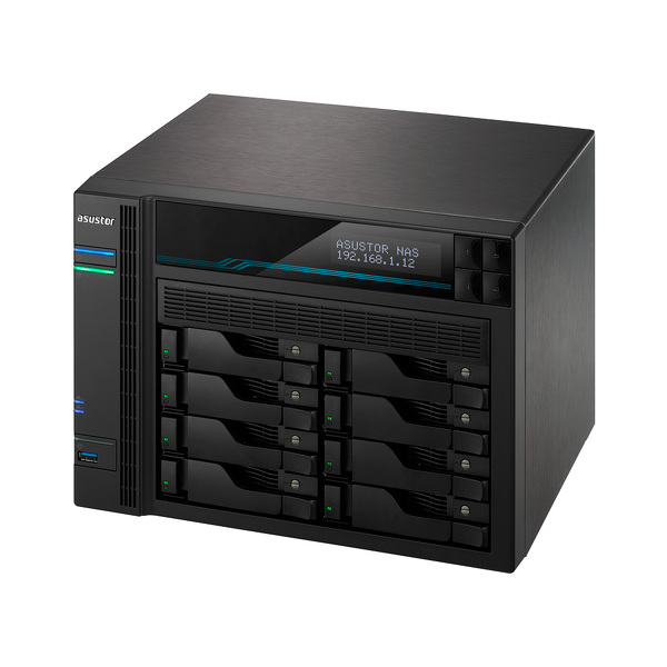 Zdjęcie produktu: Serwer plików Asustor LOCKERSTOR 8 AS6508T 8-bay, Intel ATOM C3538 Czterordzeniowy 2.1GHz, 8GB RAM, 2x10GbE LAN, 2x 2.5GbE LAN + 8 x HDWG440EZSTA