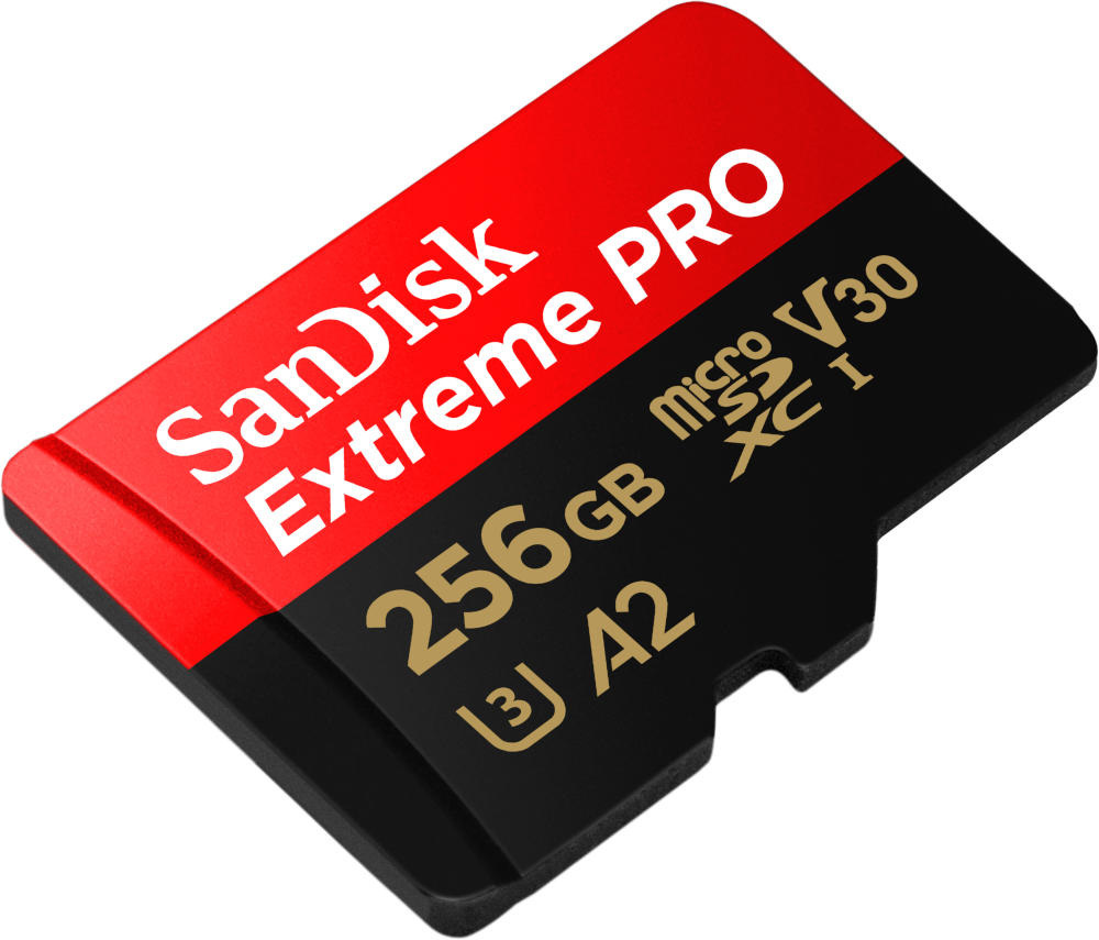 Karta SanDisk Extreme PRO microSDXC 256GB 200/140 MB/s A2 C10 V30 UHS-I U3 (SDSQXCD-256G-GN6MA)